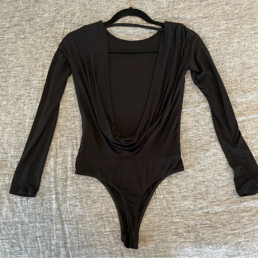 Lulu's Black Backless Long Sleeve Bodysuit XS NWOT - Picture 16 of 16